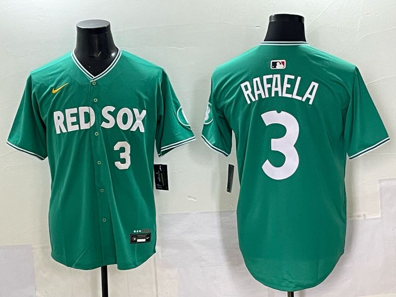 Men 2025 Boston Red Sox #3 Rafaela Drak Green Joint Name Nike MLB Jersey 032->boston red sox->MLB Jersey